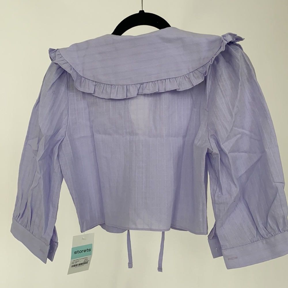 NEW! STORETS RUTH RUFFLE TRIM PUFFED BLOUSE - Picture 10 of 10
